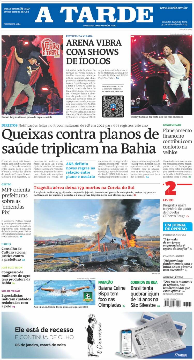 Portada de Diário A Tarde (Brasil)