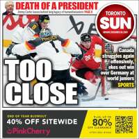 Portada de The Toronto Sun (Canada)