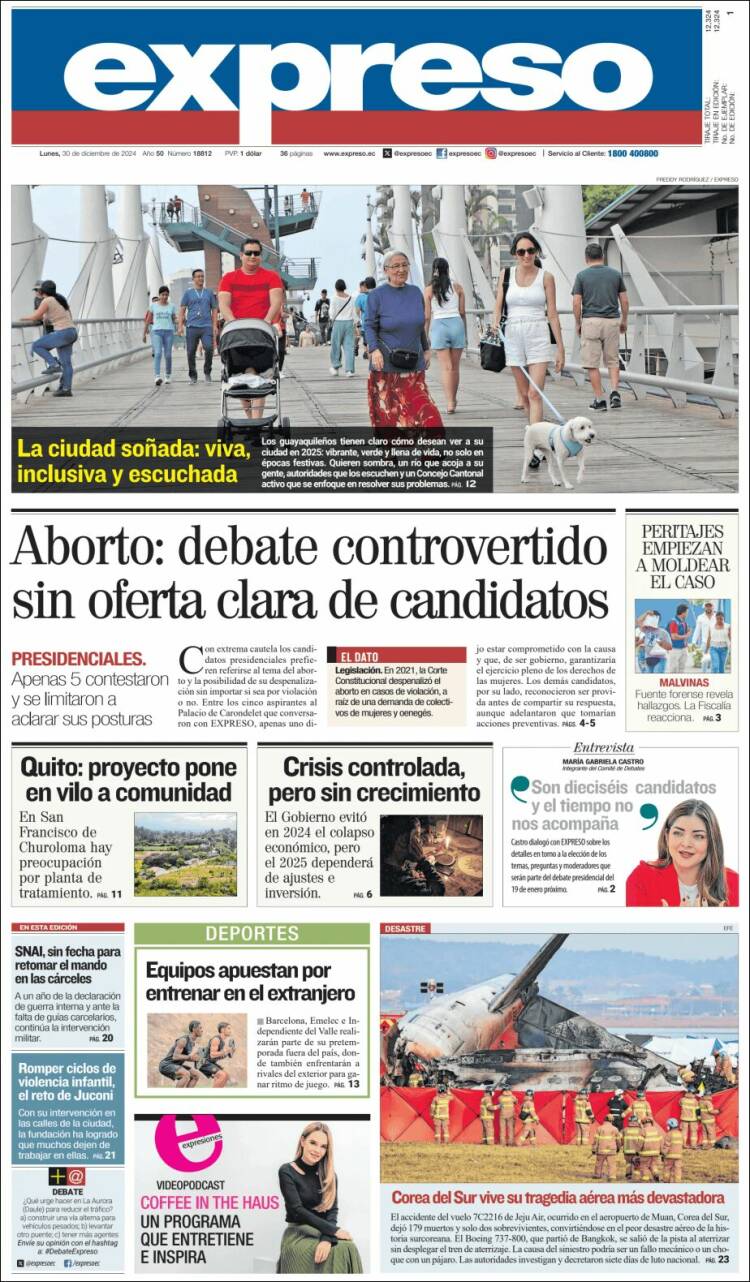 Portada de Expreso (Ecuador)