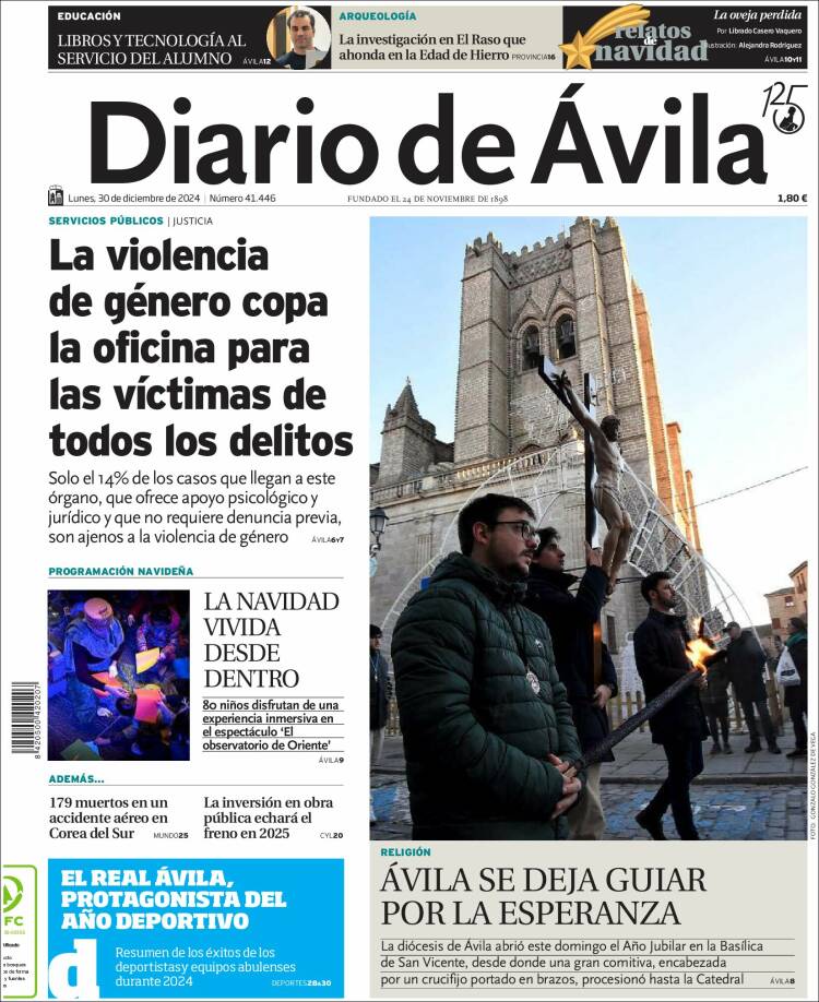 Portada de Diario de Ávila (España)