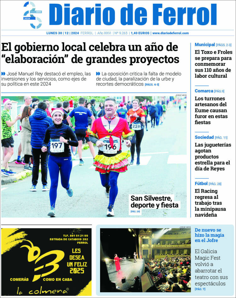 Portada de Diario de Ferrol (España)