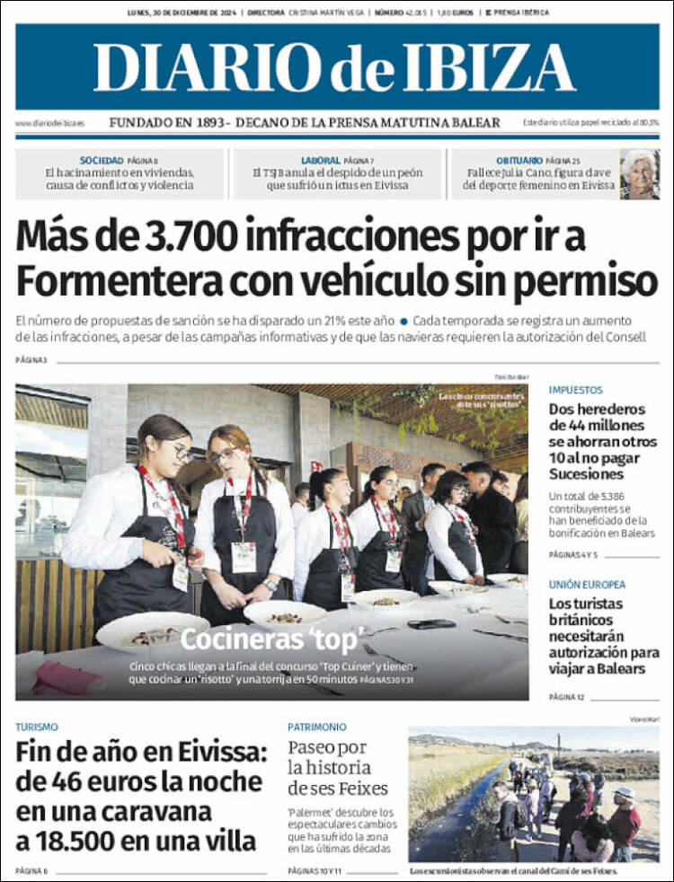 Portada de Diario de Ibiza (España)