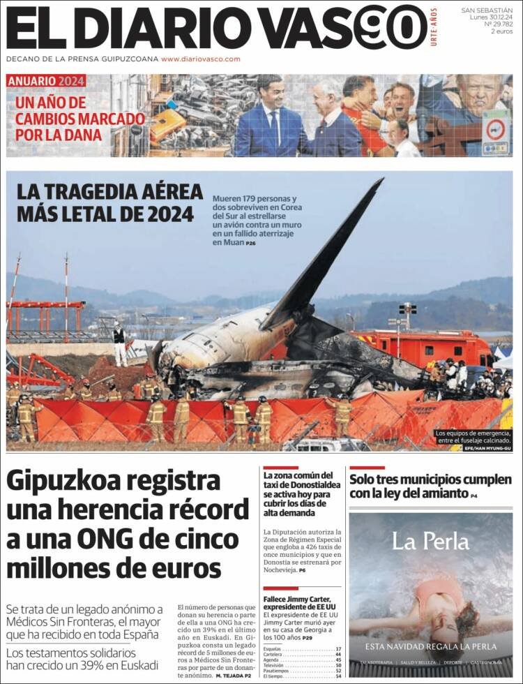 Portada de Diario Vasco (España)