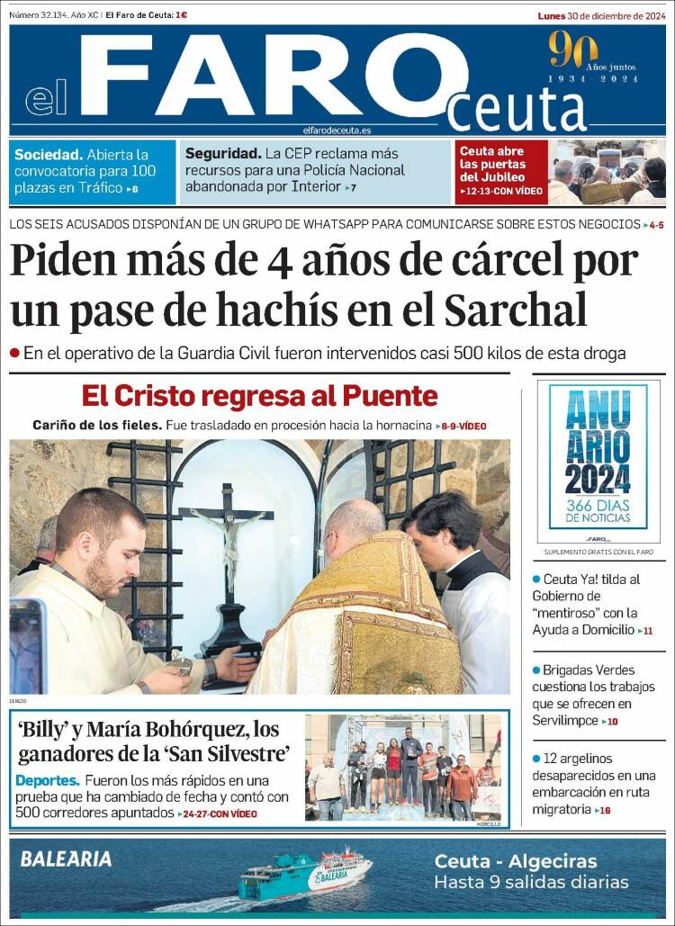 Portada de El Faro de Ceuta (España)