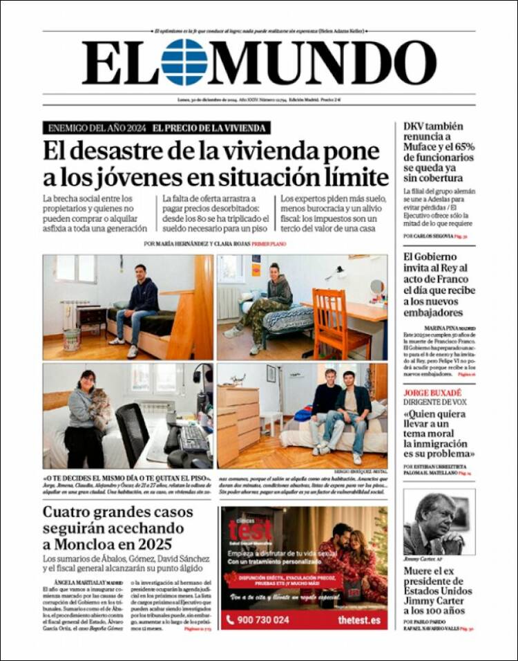 Portada de El Mundo (España)