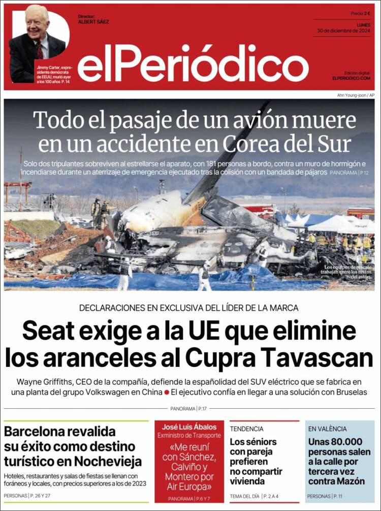 Portada de El Periódico (España)