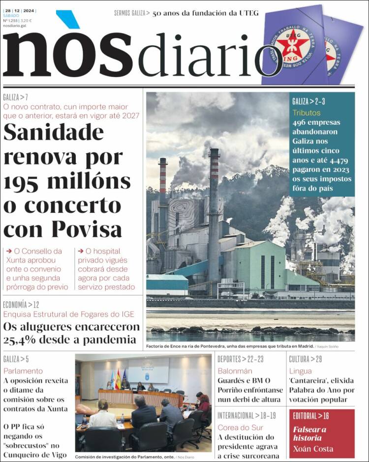 Portada de Nòs Diario (España)
