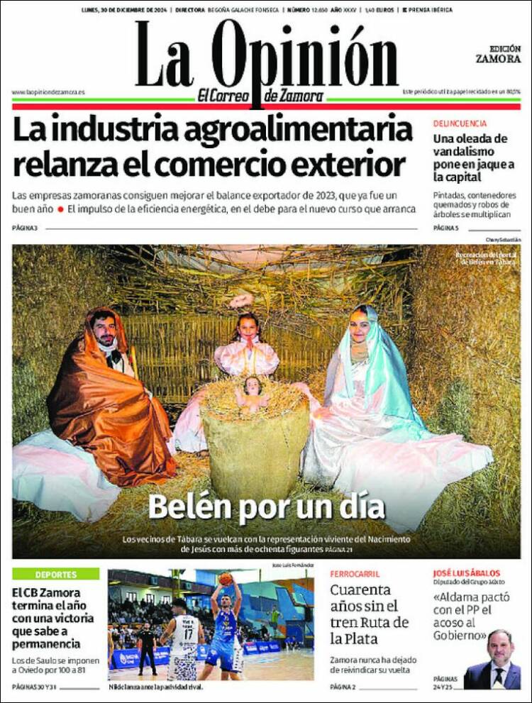 Portada de La Opinión - El Correo de Zamora (España)