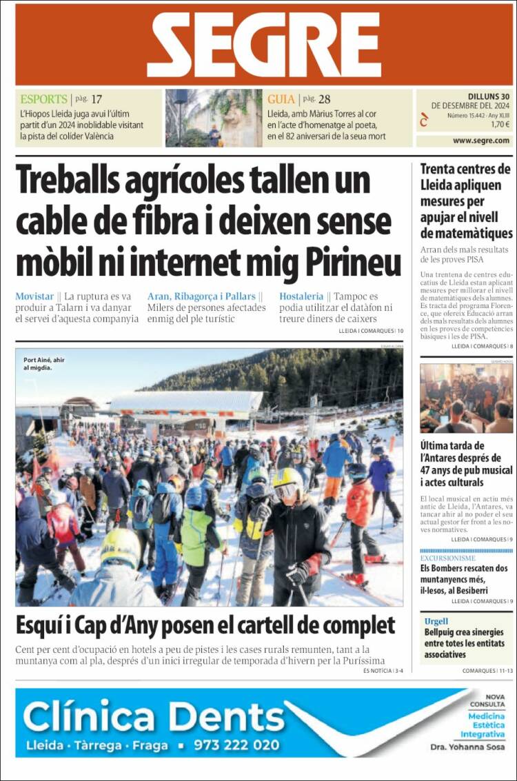 Portada de Segre (España)