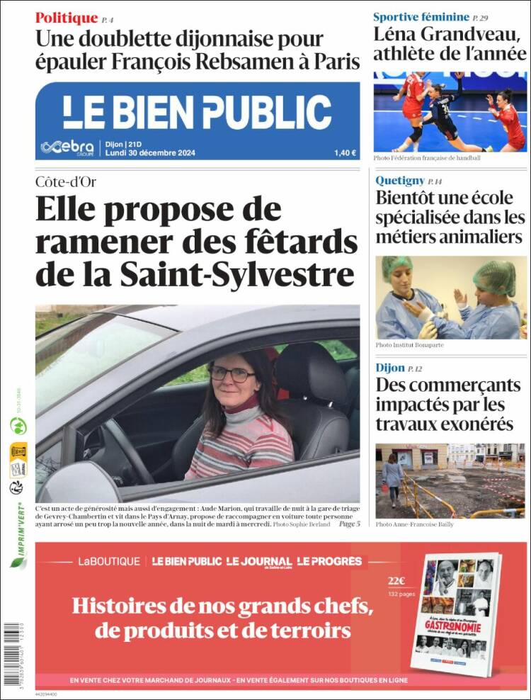 Portada de Le Bien Public (Francia)