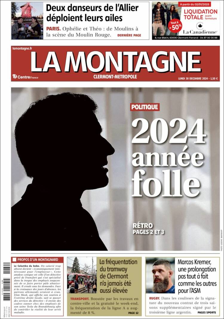 Portada de La Montagne (Francia)