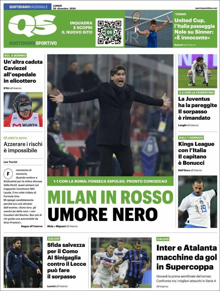 Portada de Quotidiano Sportivo (Italia)