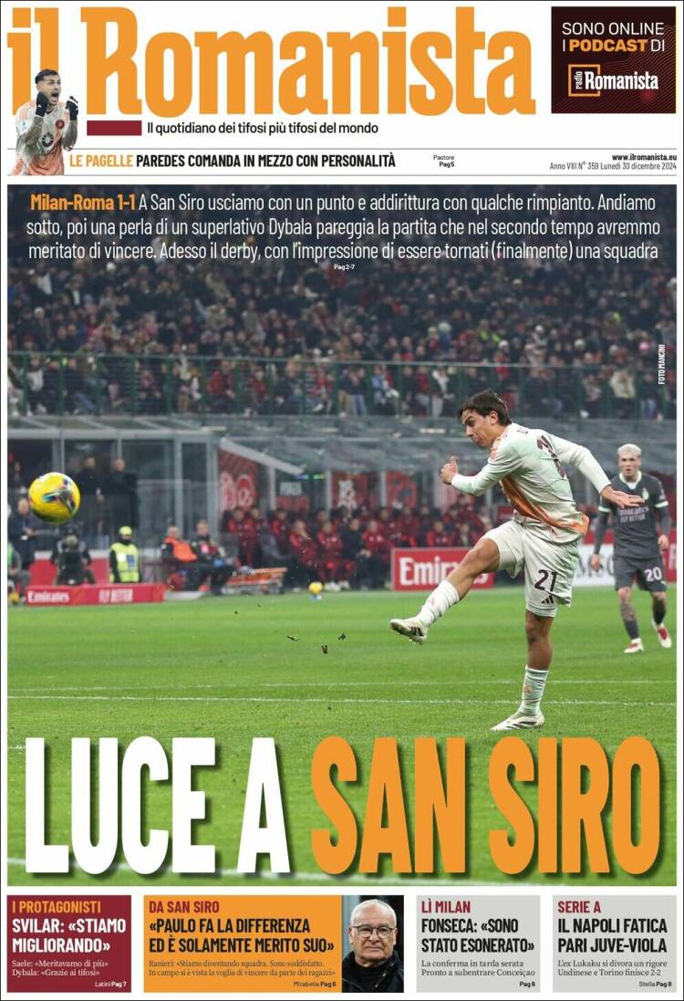 Portada de Romanista (Italia)