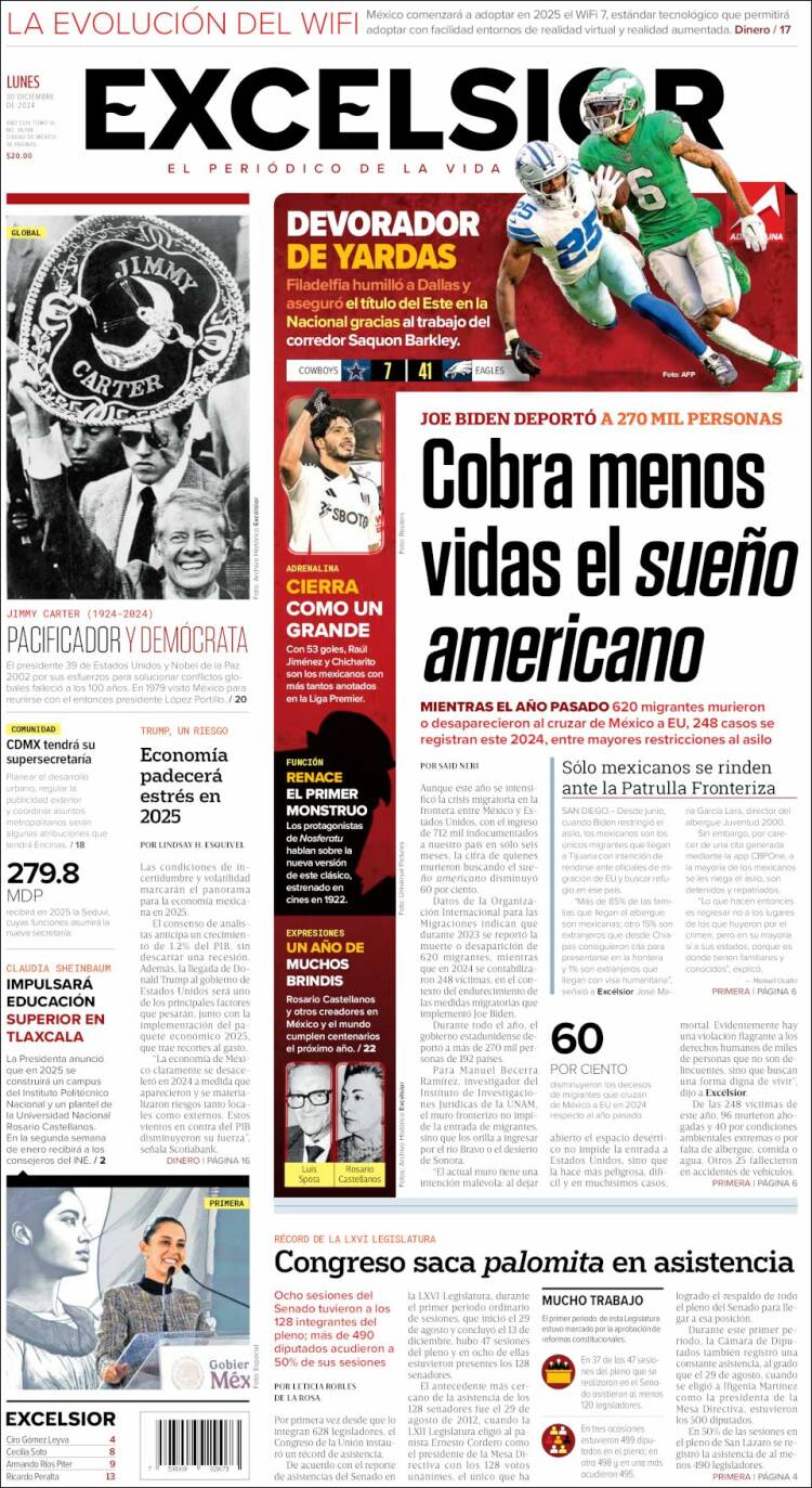 Portada de Excelsior (México)