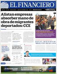 Portada de El Financiero (Mexico)