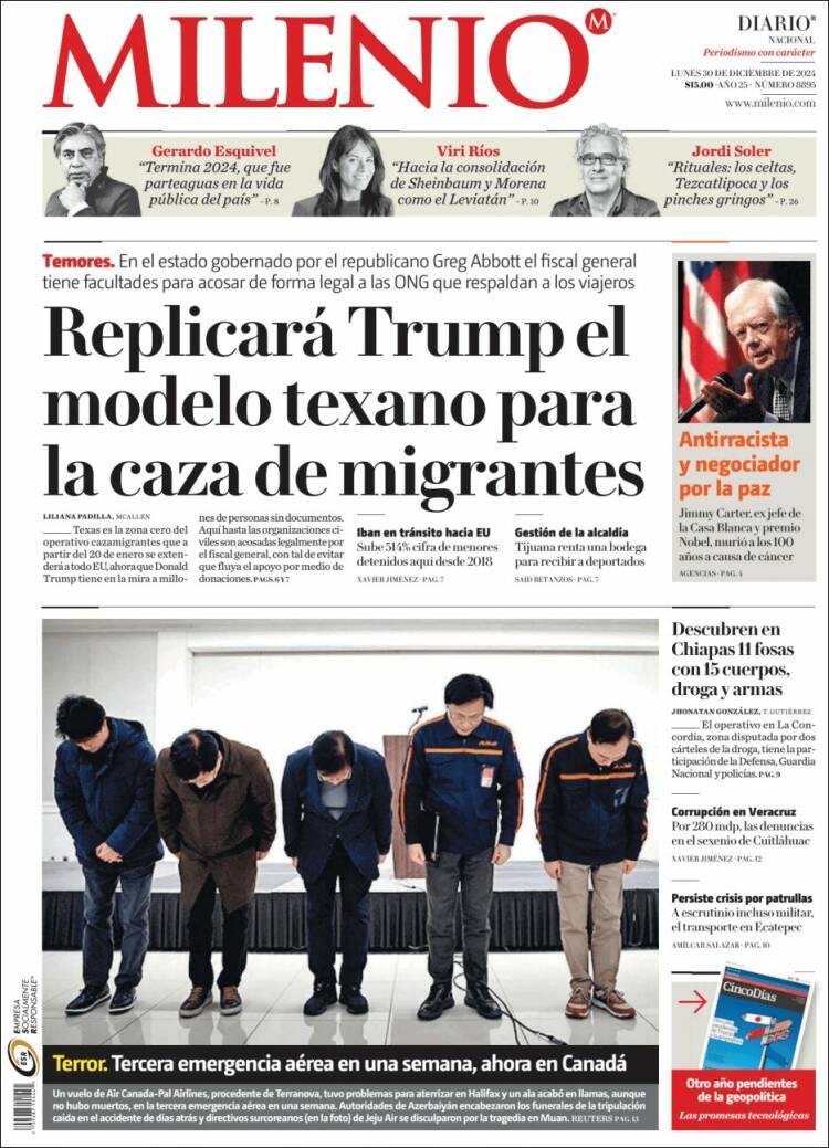 Portada de Milenio (México)