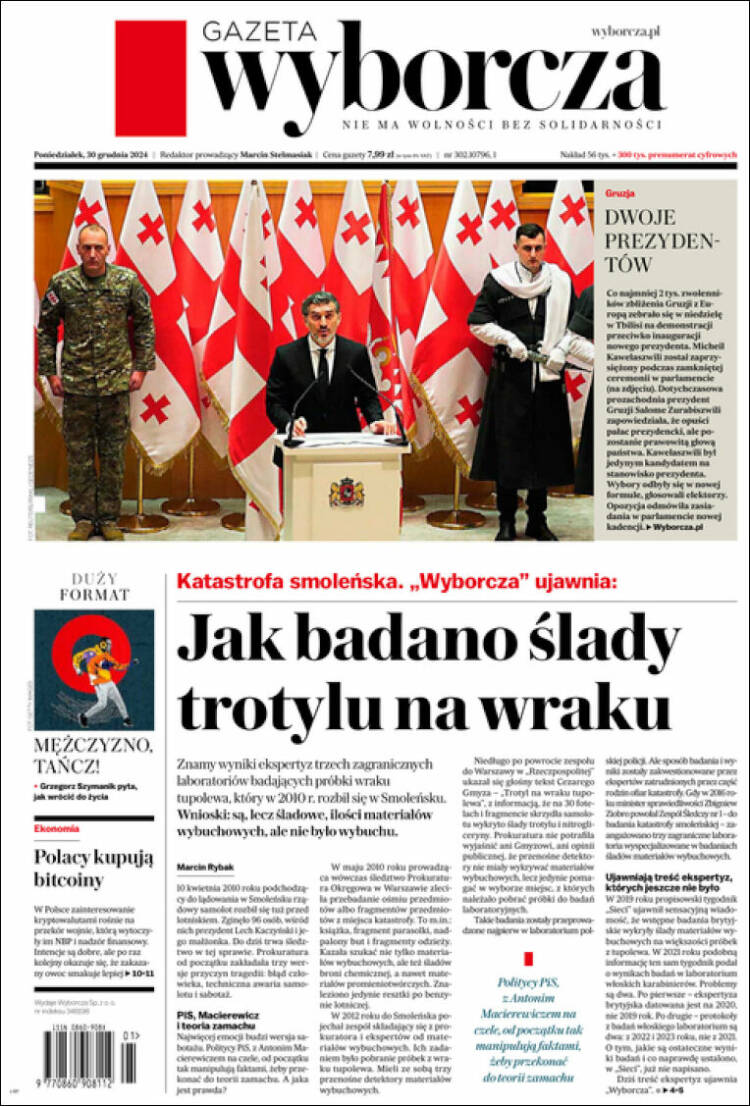 Portada de Gazeta Wyborcza (Polonia)