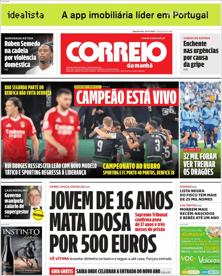 Portada de Correio da Manhã (Portugal)