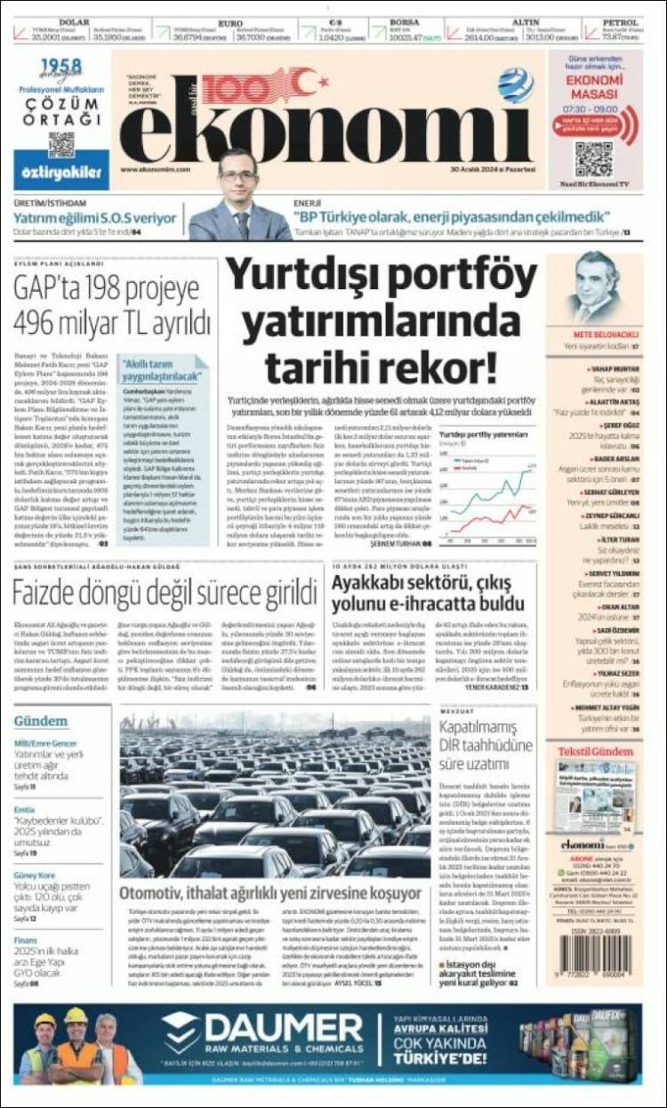 Portada de Dünya (Turqu&iacute;a)