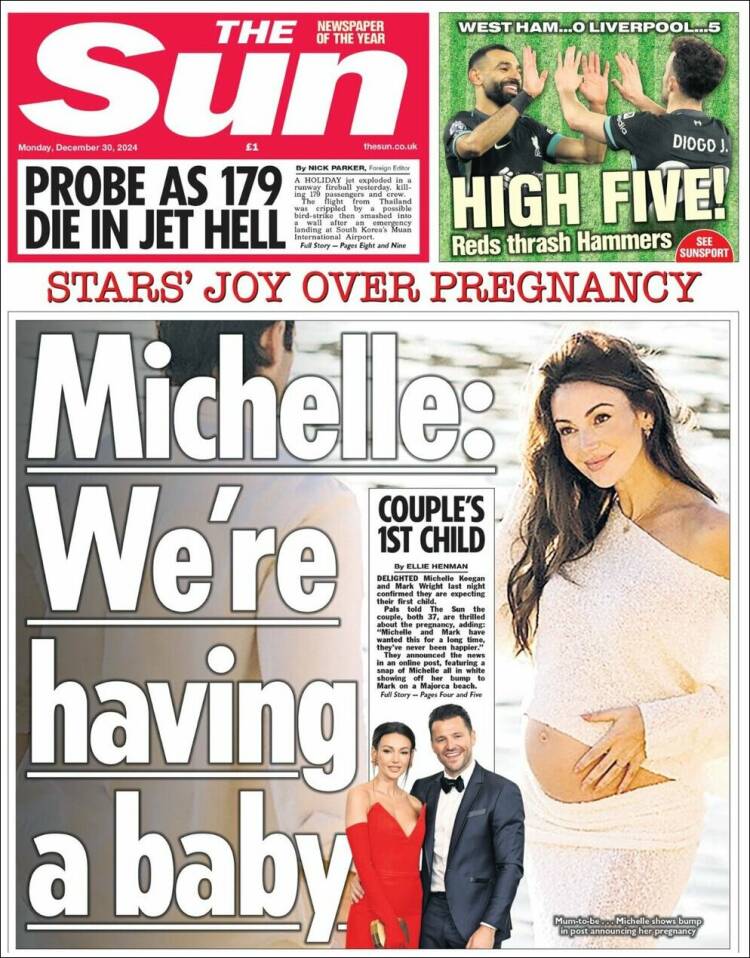 Portada de The Sun (Reino Unido)