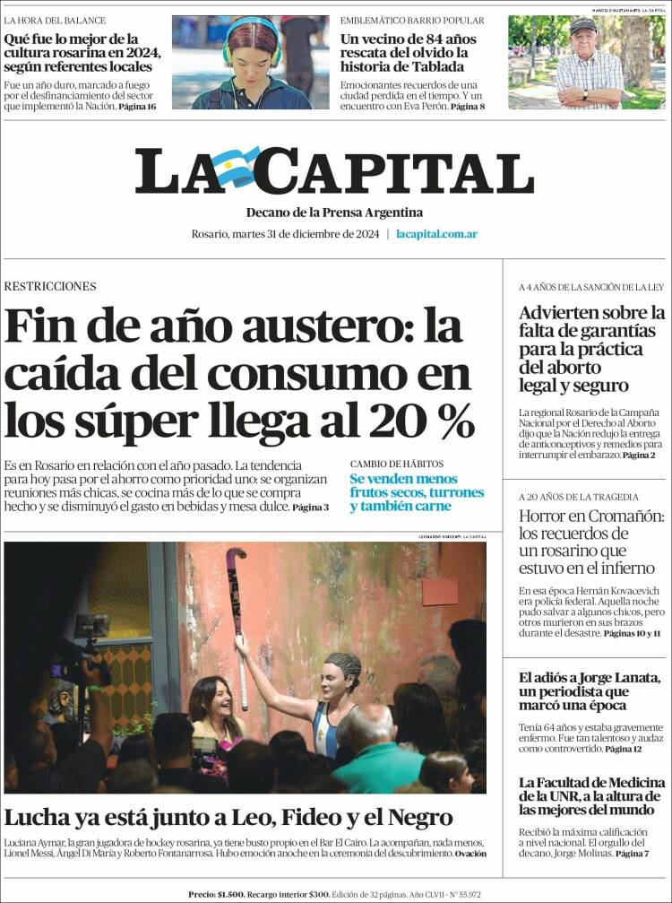 Portada de La Capital - Rosario (Argentina)