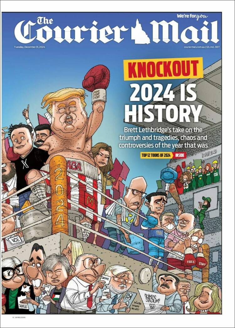 Portada de The Courier-Mail (Australia)