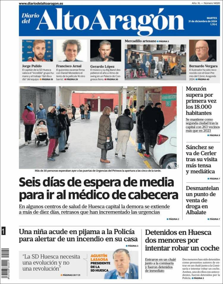 Portada de Diario del AltoAragón (España)
