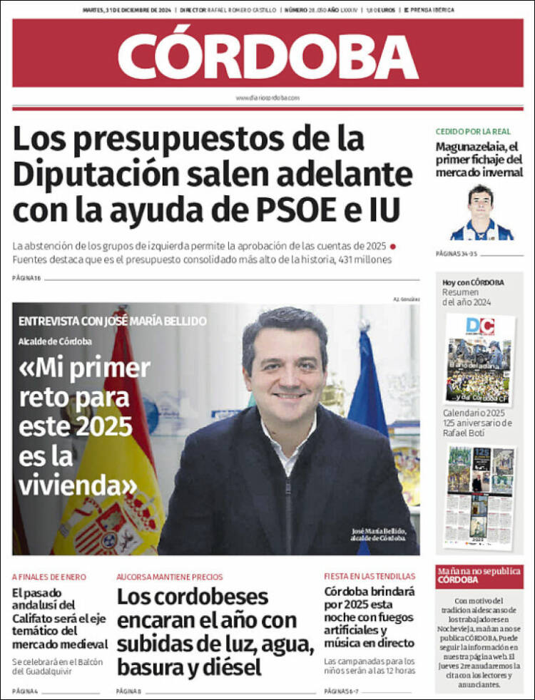 Portada de Diario de Córdoba (España)