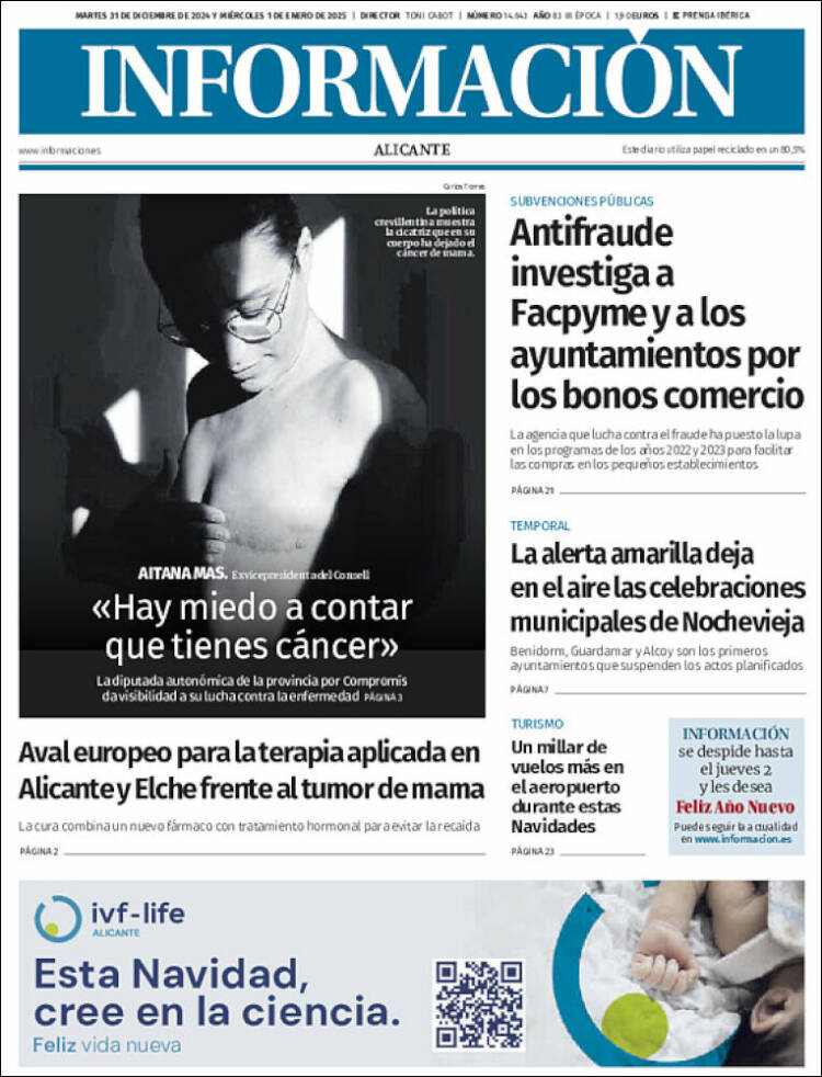 Portada de Diario Información (España)