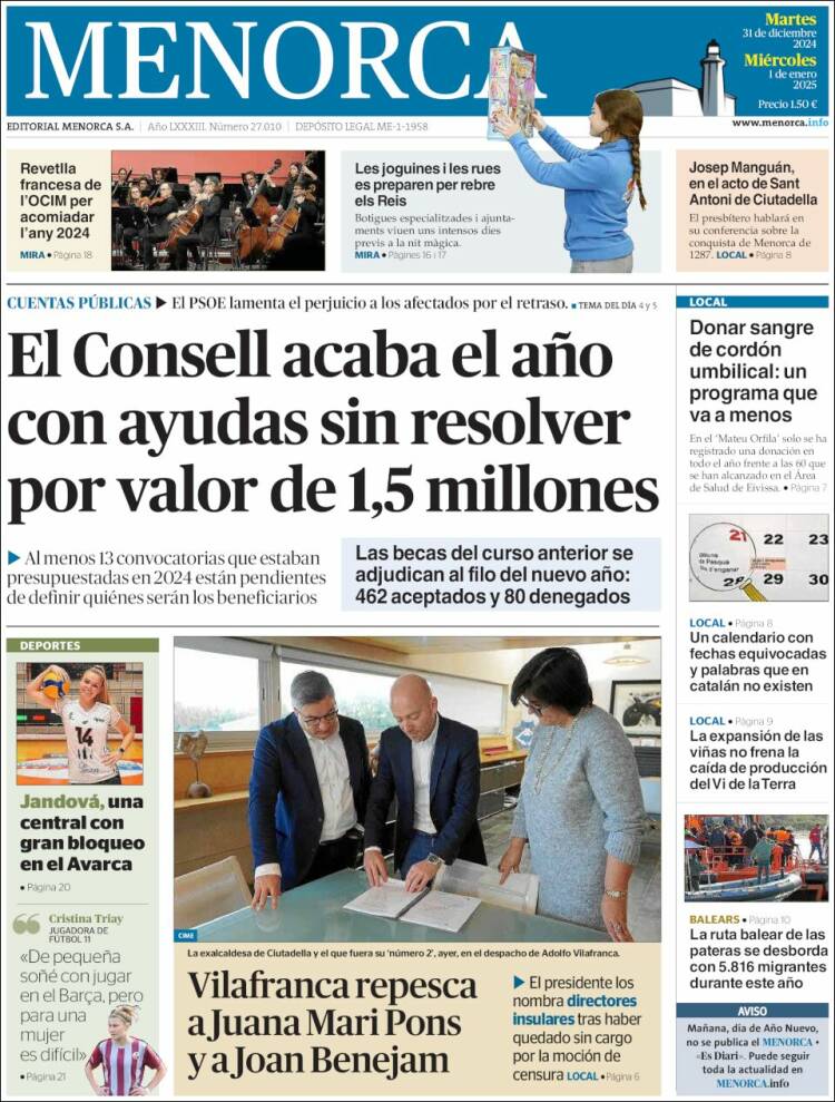 Portada de Menorca - Diario Insular (España)