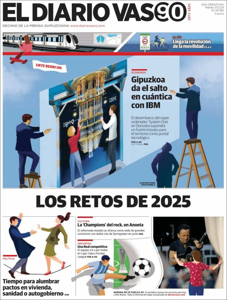 Portada de Diario Vasco (España)
