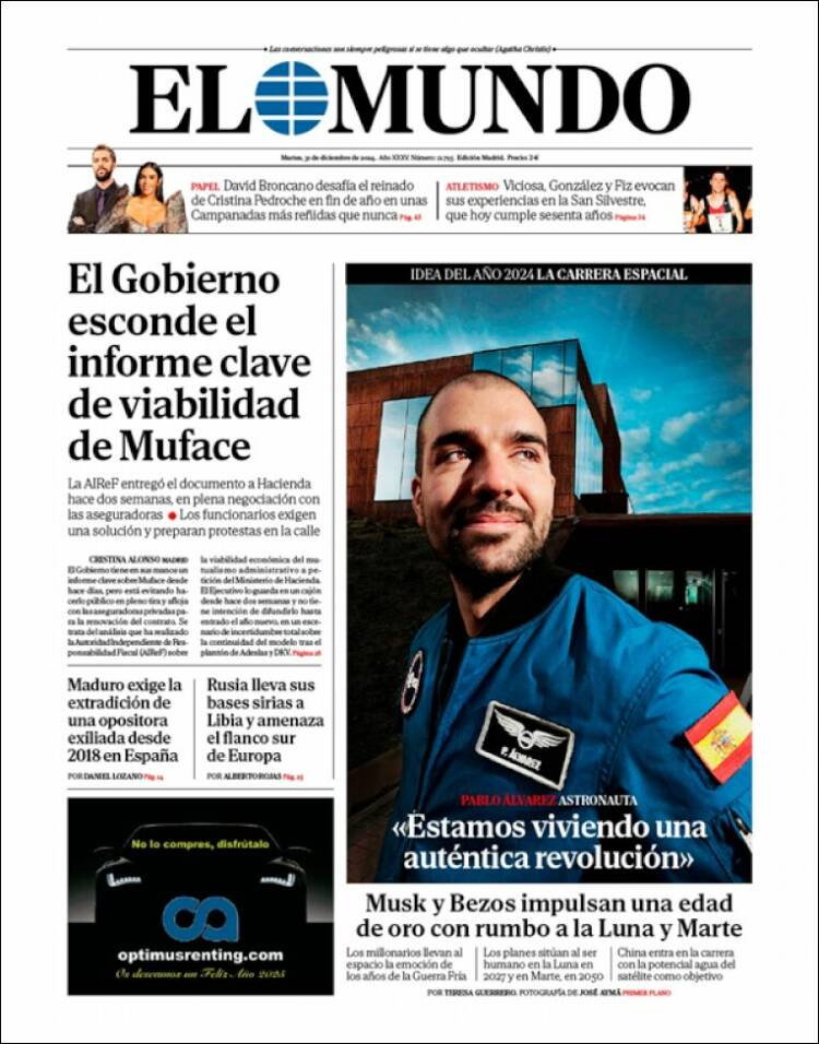 Portada de El Mundo (España)