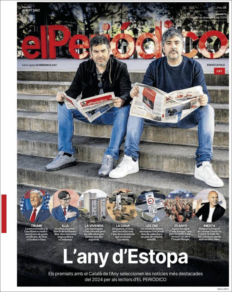 Portada de El Periódico de Catalunya (España)