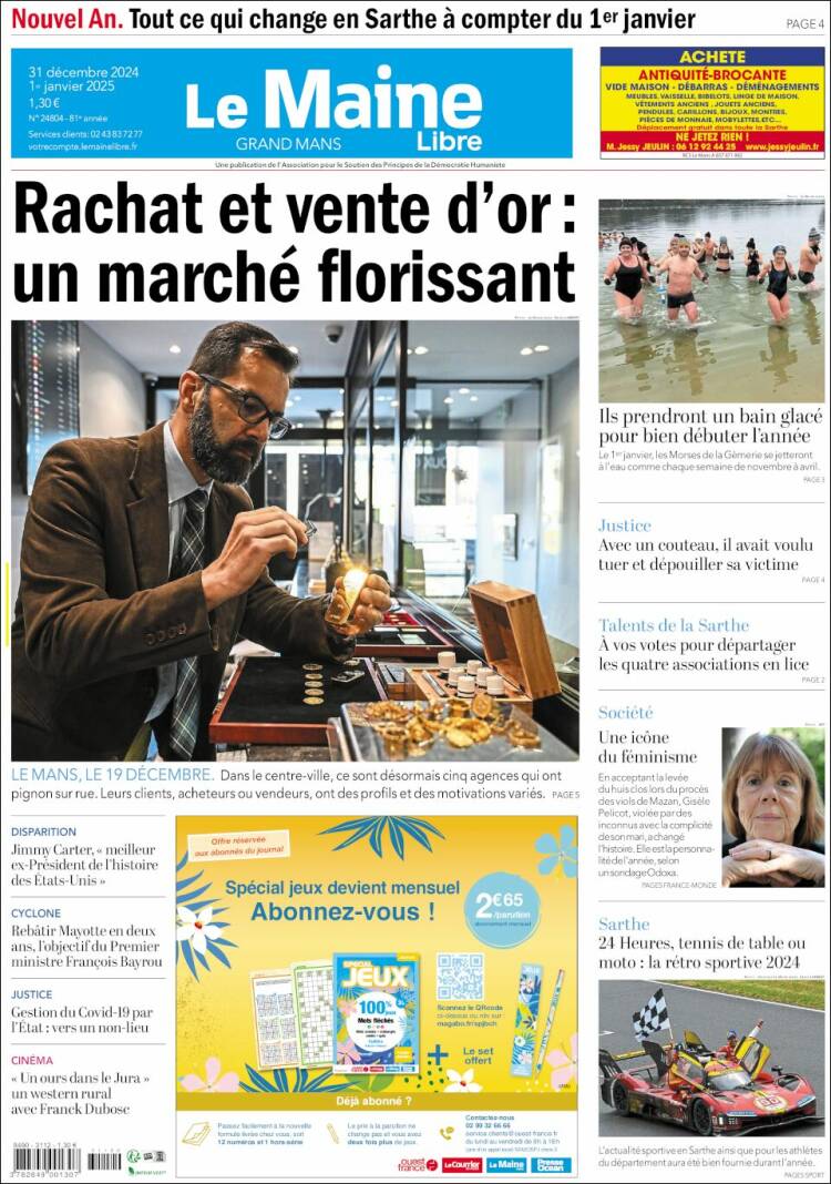 Portada de Le Maine Libre (Francia)