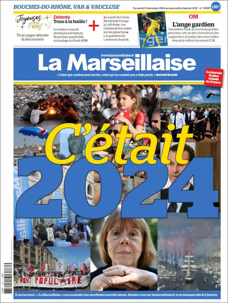 Portada de La Marseillaise (Francia)