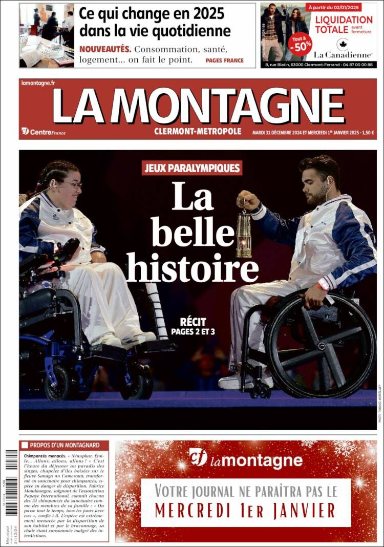 Portada de La Montagne (Francia)