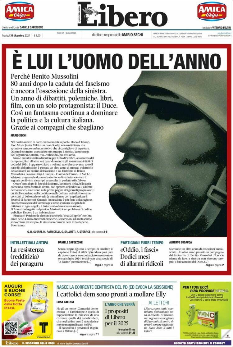 Portada de Libero (Italia)