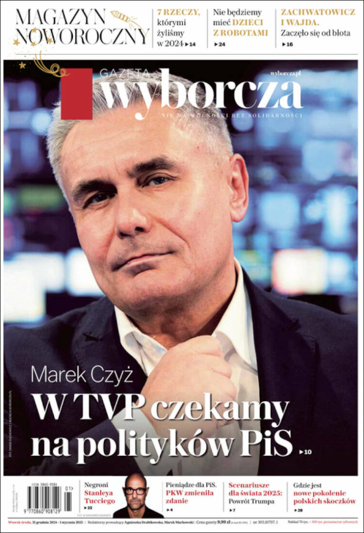 Portada de Gazeta Wyborcza (Polonia)