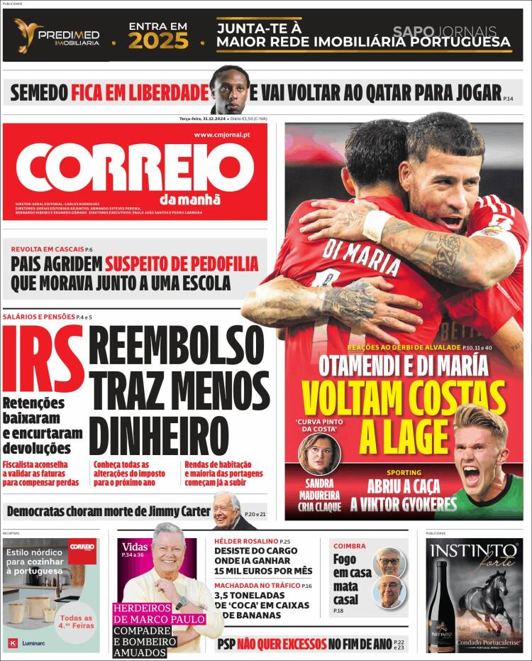 Portada de Correio da Manhã (Portugal)