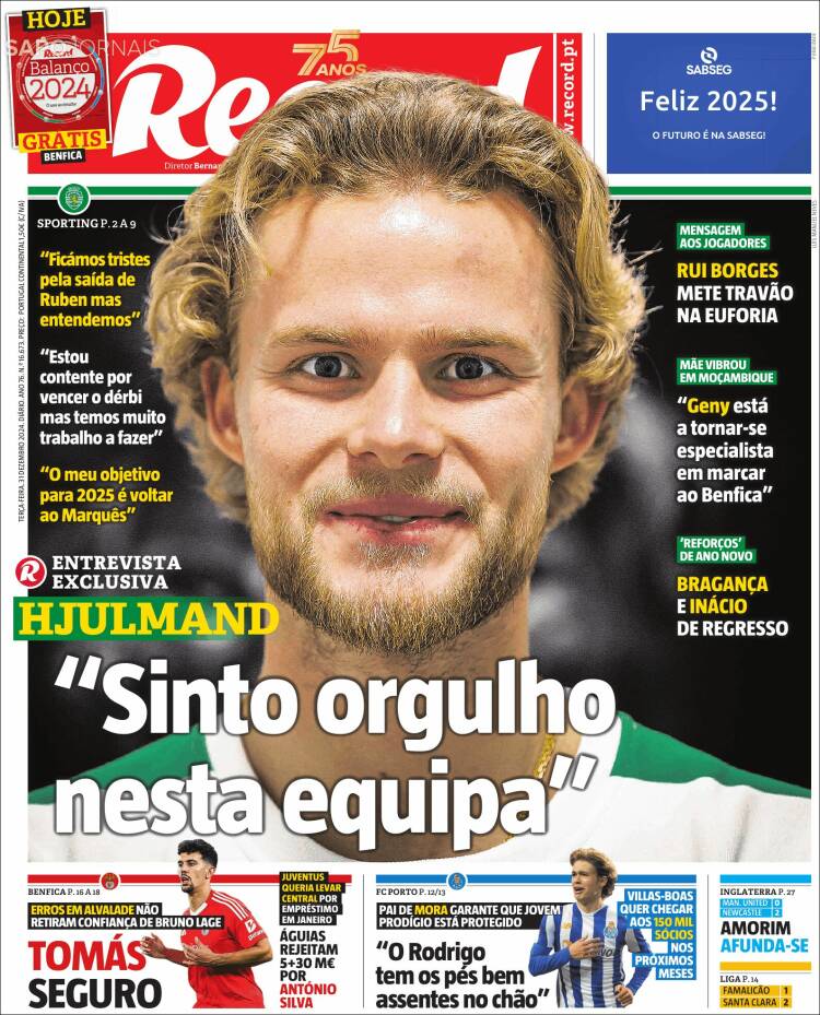 Portada de Jornal de Negócios (Portugal)