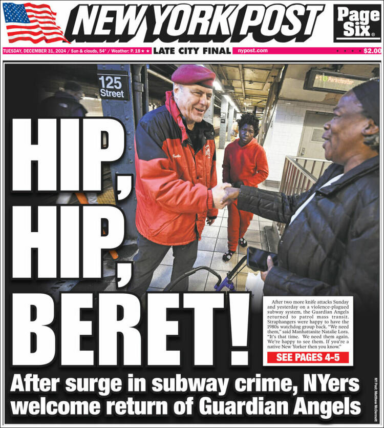 Portada de New York Post (USA)