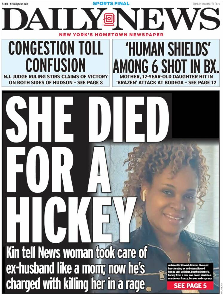 Portada de Daily News - New York (USA)