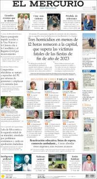 Portada de El Mercurio (Chile)