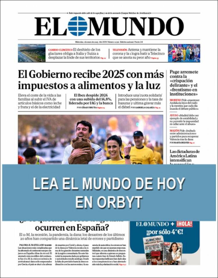 Portada de El Mundo (España)