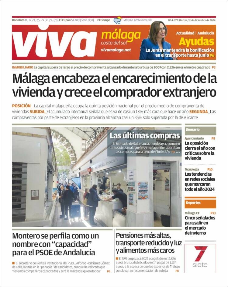 Portada de Viva Málaga (España)