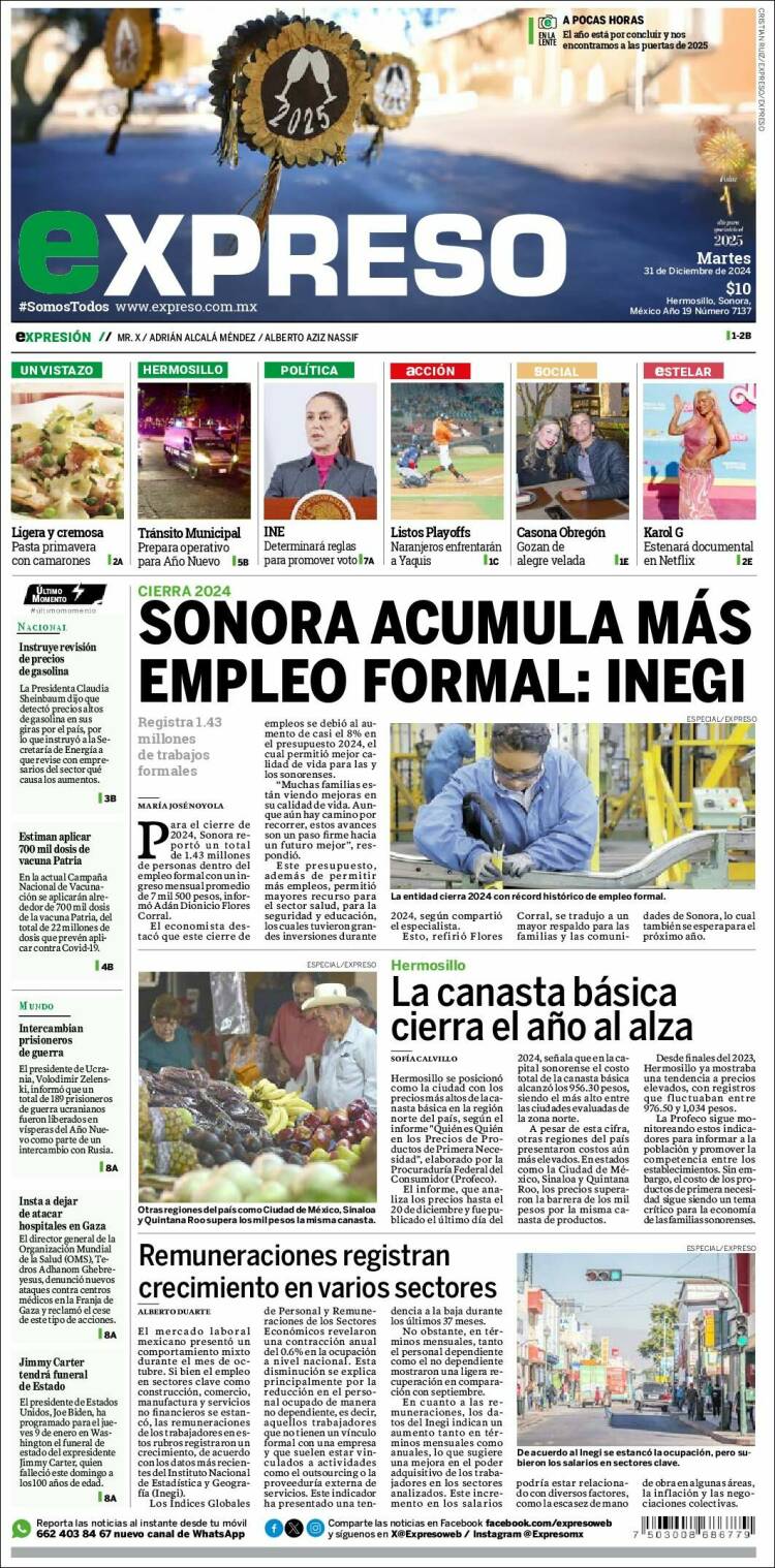 Portada de Expreso (México)