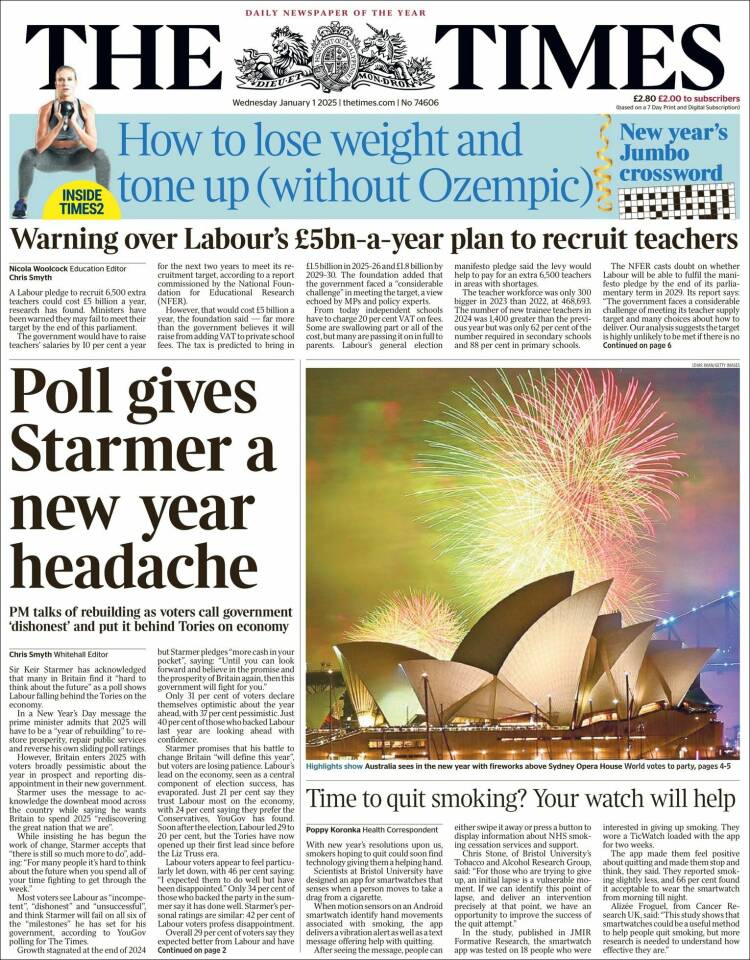 Portada de The Times (United Kingdom)