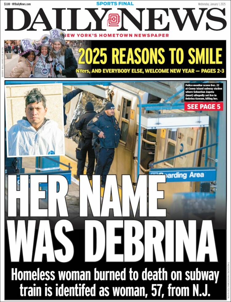 Portada de Daily News - New York (USA)