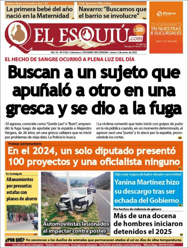 Portada de El Esquiu (Argentina)