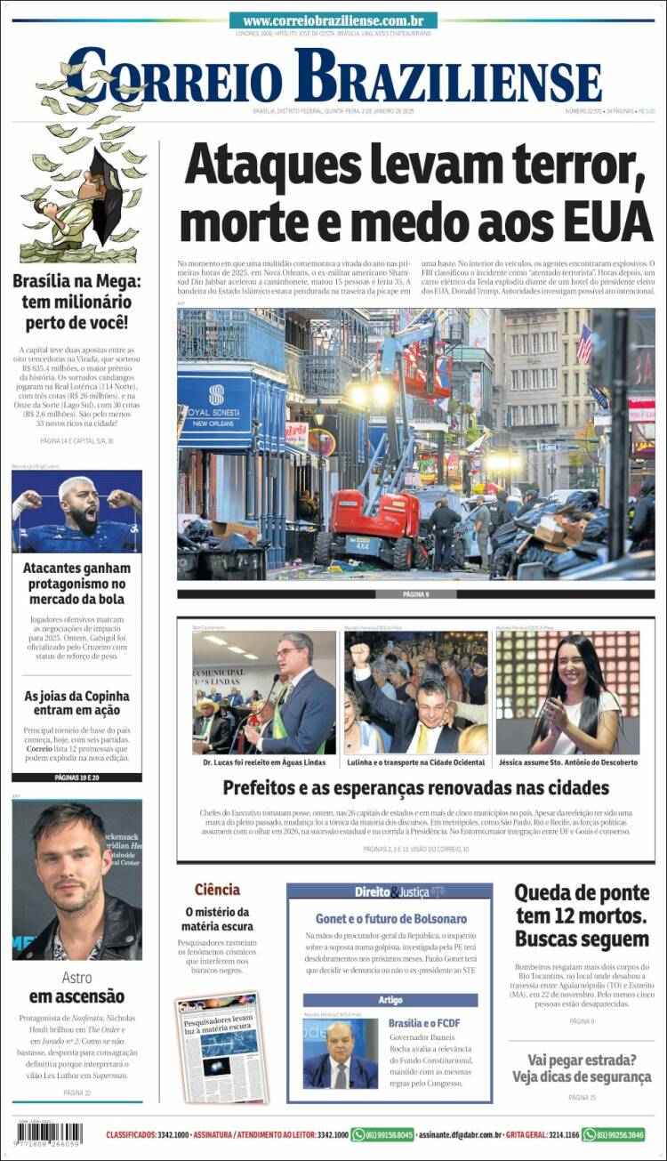 Portada de Correio Braziliense (Brasil)